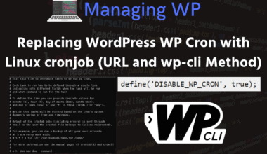 replacing wordpress wp cron with linux cronjob url and wp cli method